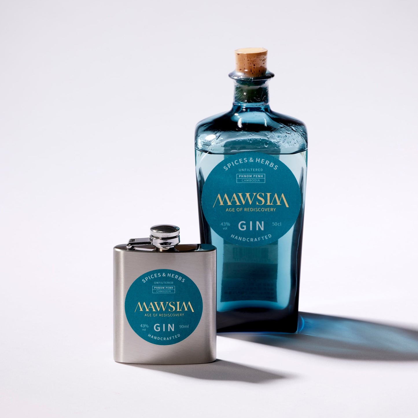 MAWSIM GIN SPICES & HERBS HIP FLASK 90ml