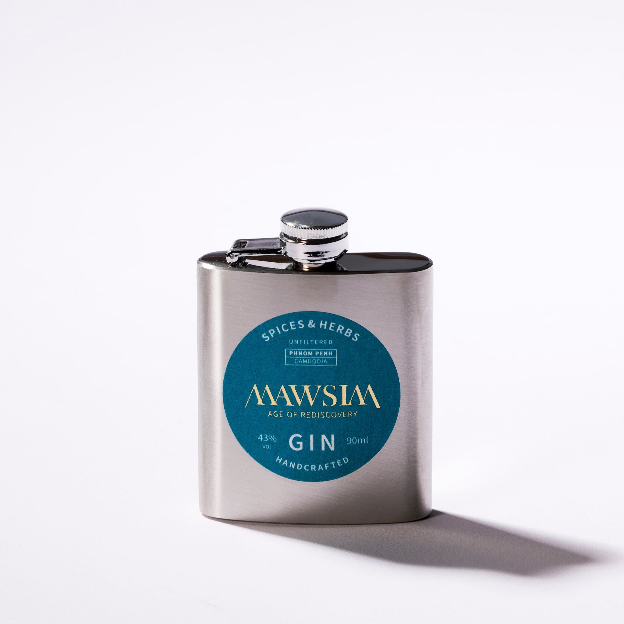MAWSIM GIN SPICES & HERBS HIP FLASK 90ml