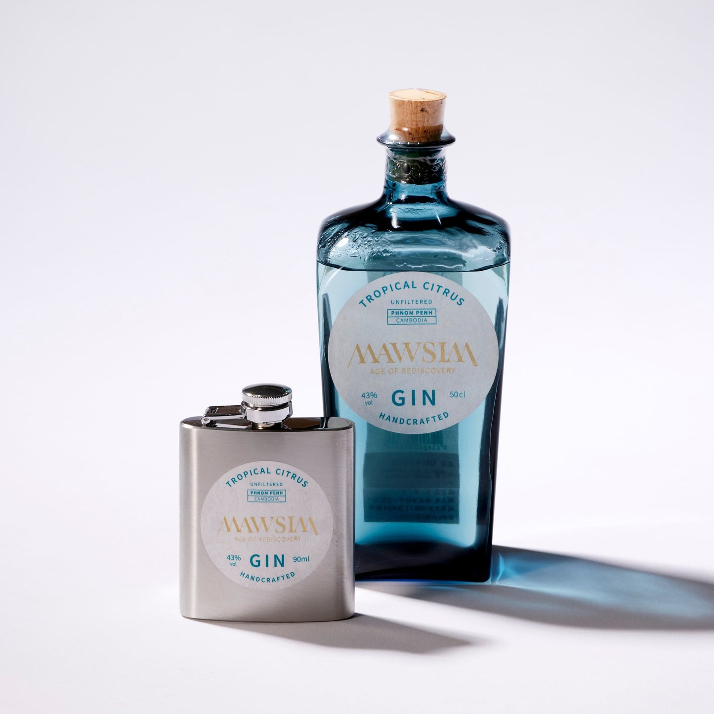 MAWSIM GIN TROPICAL CITRUS HIP FLASK 90ml