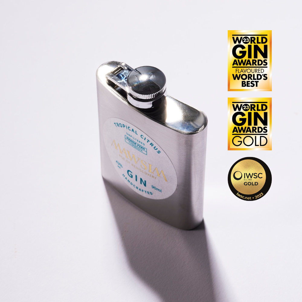 GIN｜Tropical Citrus Hip Flask 90ml | MAWSIM CRAFTED GIN ＆ PEPPER